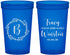Custom Wedding 22 oz Translucent Cups - Monogram | 804