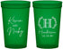 Custom Wedding 22 oz Translucent Cups - Monogram | 805