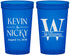 Custom Wedding 22 oz Translucent Cups - Monogram | 806
