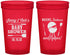 Custom Baby Shower 22 oz Translucent Cups - Beers Bbq Babies | 90006