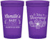 Custom Baby Shower 22 oz Translucent Cups - Blooming | 90009