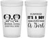 Custom Baby Shower 22 oz Translucent Cups - Twins Boy And Girl | 90026