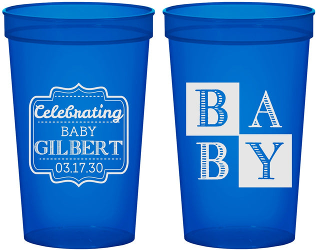 Custom Baby Shower 22 oz Translucent Cups - Celebrating | 90029