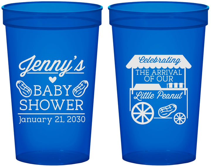 Custom Baby Shower 22 oz Translucent Cups - Little Peanut | 90030