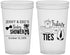 Custom Baby Shower 22 oz Translucent Cups - Gender Reveal Tutus Or Ties | 90033