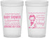 Custom Baby Shower 22 oz Translucent Cups - Mermaid On Her Way | 90046