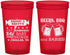 Custom Baby Shower 22 oz Translucent Cups - Beers Bbq Babies | 90060