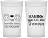 Custom Baby Shower 22 oz Translucent Cups - Twins Baby Hippos | 90069