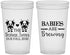 Custom Baby Shower 22 oz Translucent Cups - Twins Baby Cows | 90072