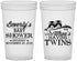 Custom Baby Shower 22 oz Translucent Cups - Twins Baby Owls | 90074