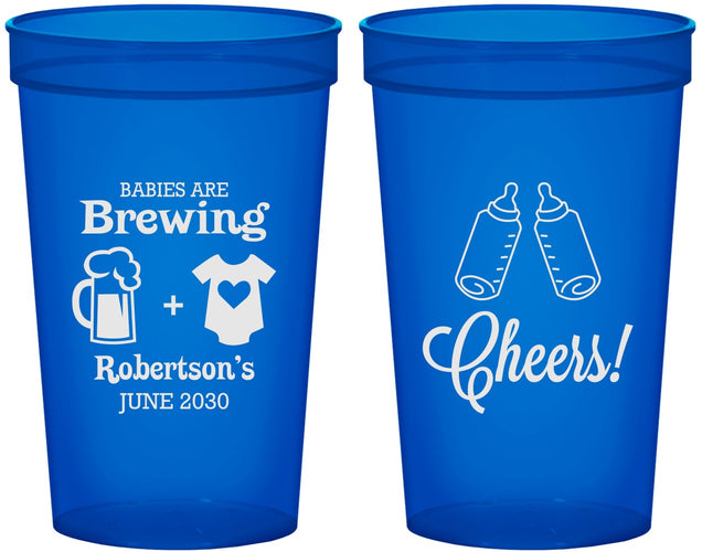 Custom Baby Shower 22 oz Translucent Cups - Babies Are Brewing | 90080