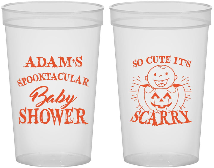 Custom Baby Shower 22 oz Translucent Cups - So Cute Halloween | 90088