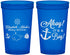Custom Baby Shower 22 oz Translucent Cups - Nautical Ahoy It’s A Boy | 90093