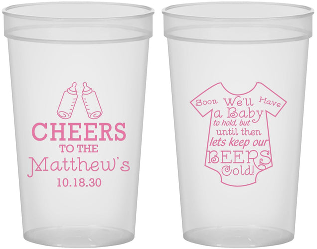 Custom Baby Shower 22 oz Translucent Cups - Bottle | 90094