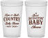 Custom Baby Shower 22 oz Translucent Cups - Boot Scootin | 90100