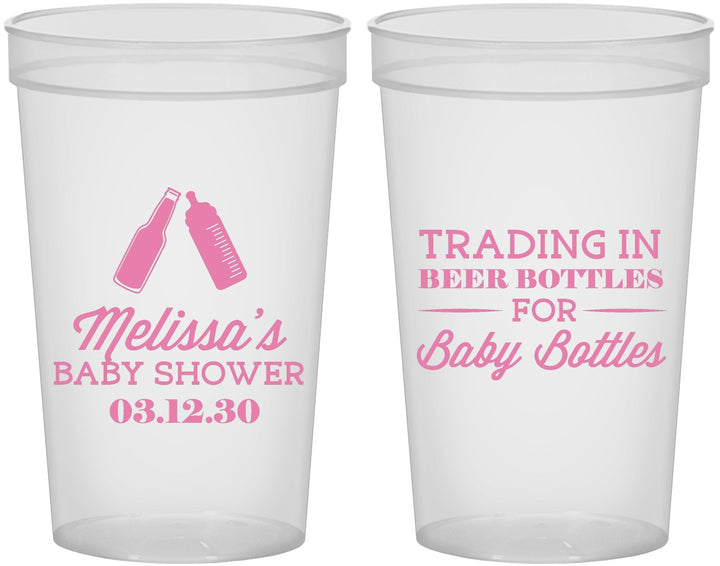 Custom Baby Shower 22 oz Translucent Cups - Bottles | 90115