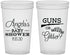 Custom Baby Shower 22 oz Translucent Cups - Guns Or Glitter | 90130