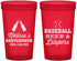 Custom Baby Shower 22 oz Translucent Cups - Baseball Beer Diapers | 90132