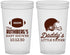 Custom Baby Shower 22 oz Translucent Cups - Football Little Kicker | 90139