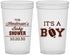 Custom Baby Shower 22 oz Translucent Cups - Football | 90142