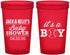 Custom Baby Shower 22 oz Translucent Cups - Baseball Its A Boy | 90143