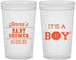 Custom Baby Shower 22 oz Translucent Cups - Basketball Its A Boy | 90144