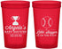 Custom Baby Shower 22 oz Translucent Cups - Baseball Little Slugger | 90145