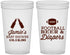 Custom Baby Shower 22 oz Translucent Cups - Football Beer Diapers | 90148