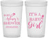 Custom Baby Shower 22 oz Translucent Cups - Baby Girl | 90171