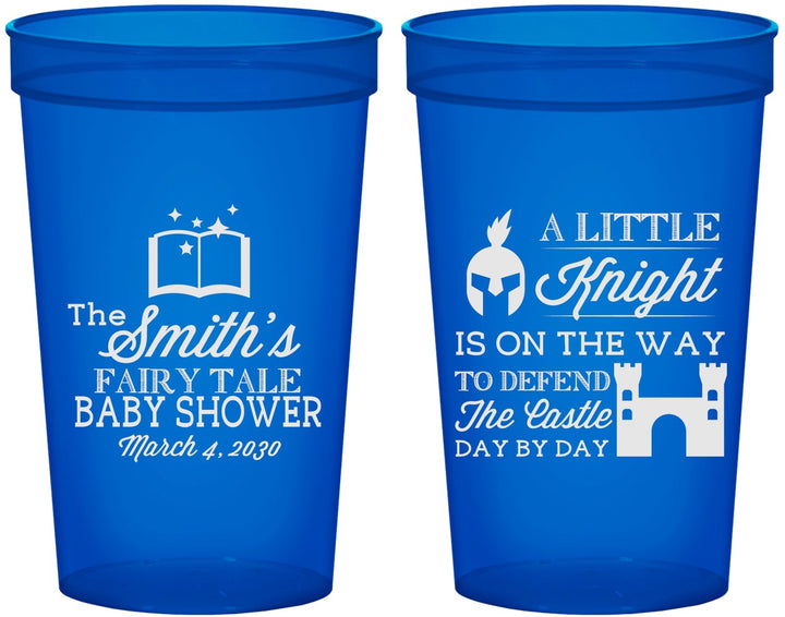 Custom Baby Shower 22 oz Translucent Cups - Little Knight | 90175