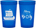 Custom Baby Shower 22 oz Translucent Cups - Ahoy It’s A Boy | 90177