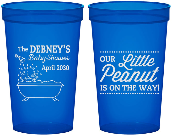 Custom Baby Shower 22 oz Translucent Cups - Little Peanut | 90180