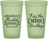 Custom Bridal Shower 22 oz Glow In The Dark Cups - Kiss The Miss Goodbye | 100017