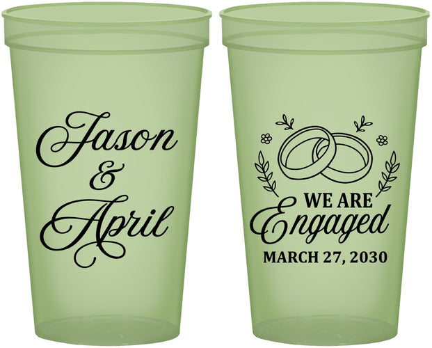 Custom Engagement 22 oz Glow In The Dark Cups - We Are Engaged | 10003