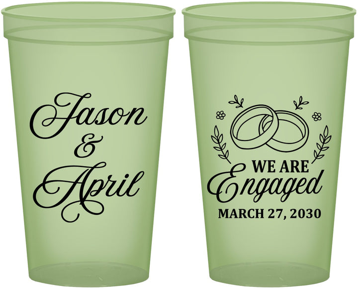 Custom Engagement 22 oz Glow In The Dark Cups - We Are Engaged | 10003