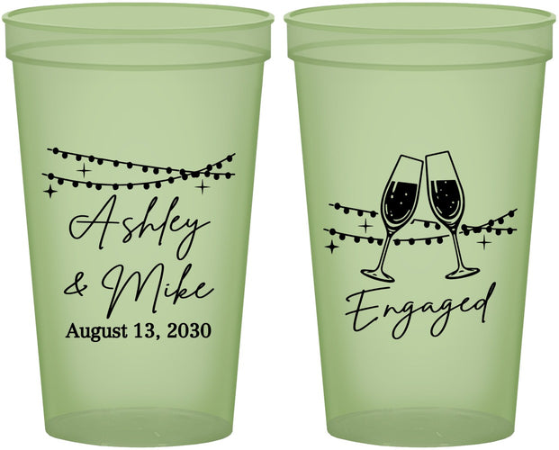 Custom Engagement 22 oz Glow In The Dark Cups - Engaged | 10007