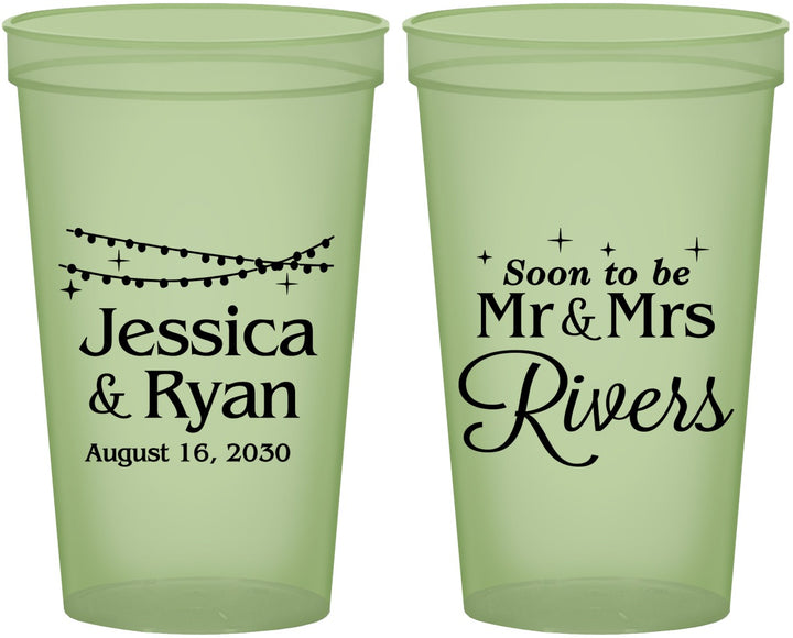 Custom Engagement 22 oz Glow In The Dark Cups - Soon To Be Mr And Mrs | 10008