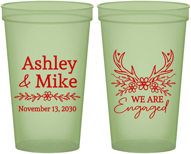 Custom Engagement 22 oz Glow In The Dark Cups - We Are Engaged | 10009