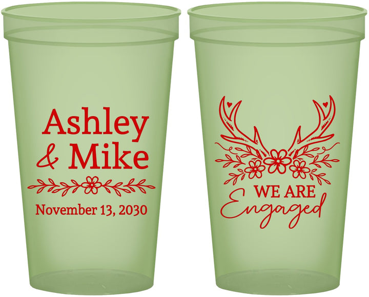 Custom Engagement 22 oz Glow In The Dark Cups - We Are Engaged | 10009