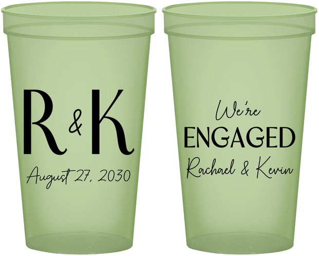 Custom Engagement 22 oz Glow In The Dark Cups - We Are Engaged | 10011