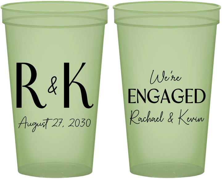 Custom Engagement 22 oz Glow In The Dark Cups - We Are Engaged | 10011