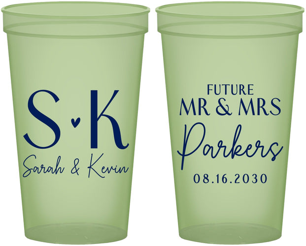 Custom Engagement 22 oz Glow In The Dark Cups - Future Mr And Mrs | 10012