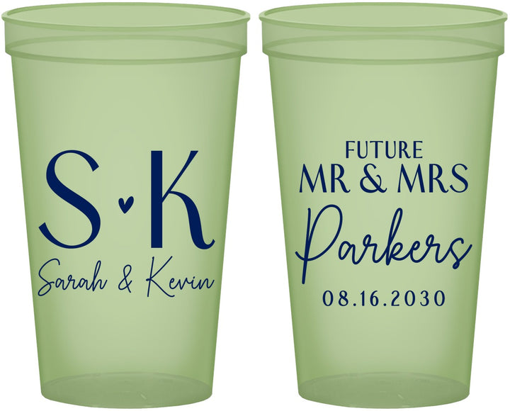 Custom Engagement 22 oz Glow In The Dark Cups - Future Mr And Mrs | 10012