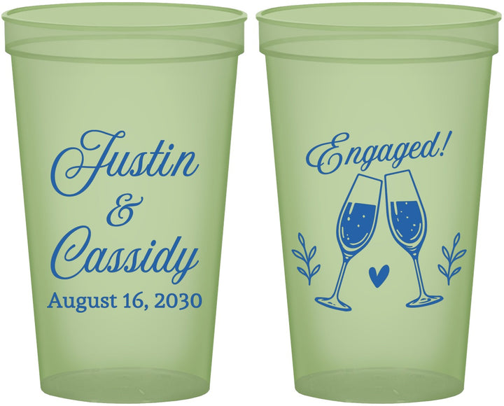 Custom Engagement 22 oz Glow In The Dark Cups - Engaged | 10013