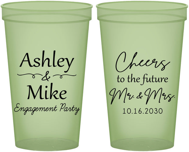 Custom Engagement 22 oz Glow In The Dark Cups - Future Mr And Mrs | 10014