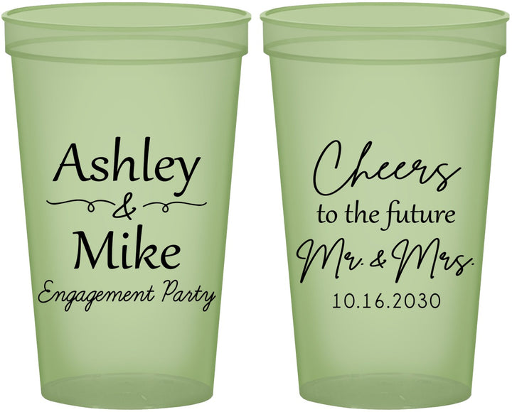 Custom Engagement 22 oz Glow In The Dark Cups - Future Mr And Mrs | 10014