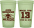 Custom Bar Mitzvah 22 oz Glow In The Dark Cups - 13th Birthday Football | 110002