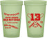 Custom Bar Mitzvah 22 oz Glow In The Dark Cups - 13th Birthday Baseball | 110005