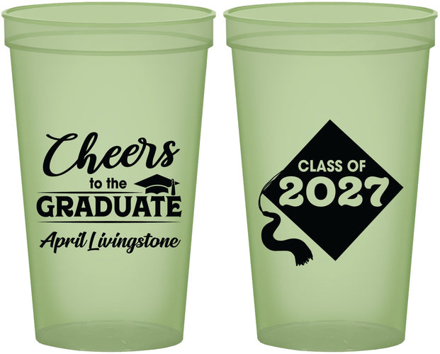 Custom Graduation 22 oz Glow In The Dark Cups - Class Of 2027 Tassel Hassel | 130033