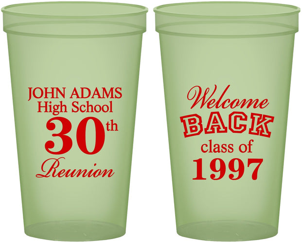Custom Class Reunion 22 oz Glow In The Dark Cups - Class Of 1997 30 Year | 140007